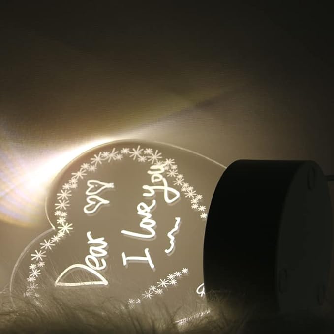 3D Heart LED Message Board With Pens